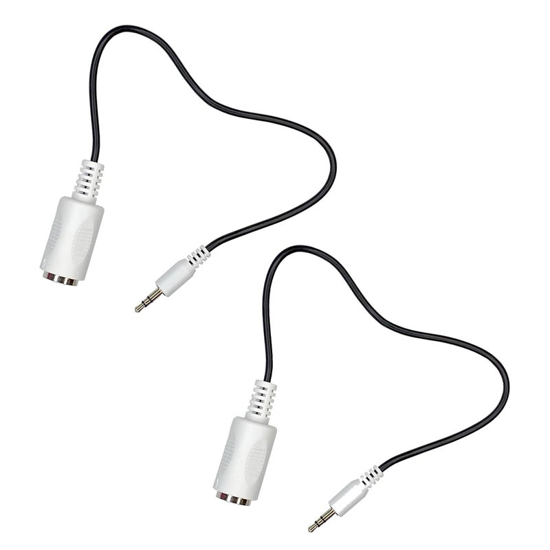 Kurrent Electric (2 Pack of Type-B MIDI to 3.5mm Adapter 13" Inch Cables in White - Image 1